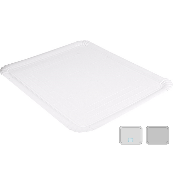 White Pastry Tray Card